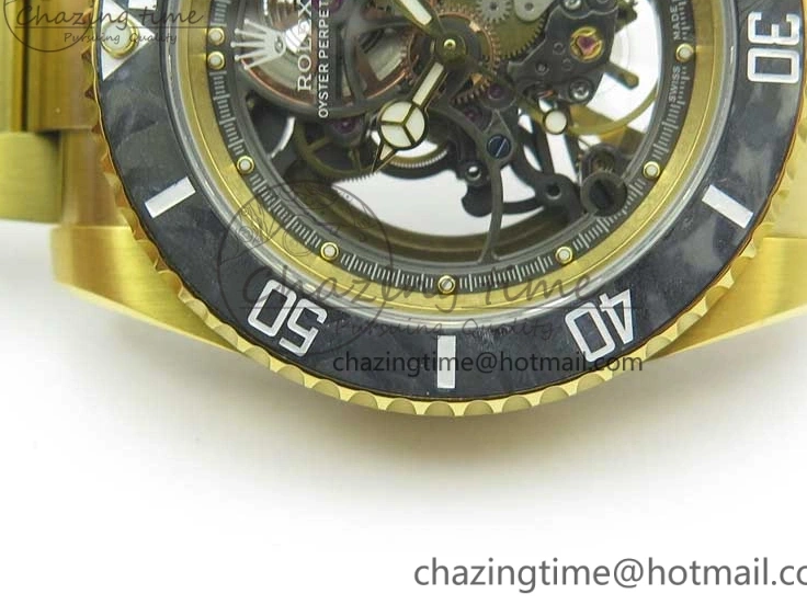 MiroTime 0214 Popular Andrea Pirlo Project Skeleton Submariner YG VRF Best Edition on YG Bracelet SA 2981